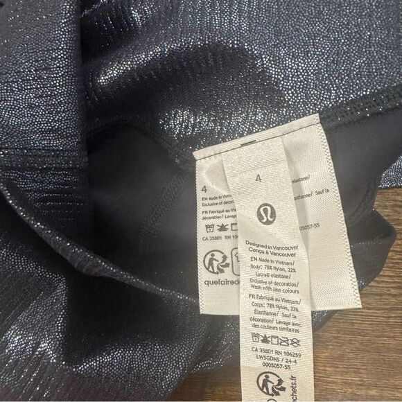 Lululemon Align High-Rise Ribbed Pant 28" Shine Black Night-Size 4 NWT - Picture 11 of 11